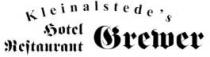 Logo Kleinalstede´s Hotel-Restaurant Grewer